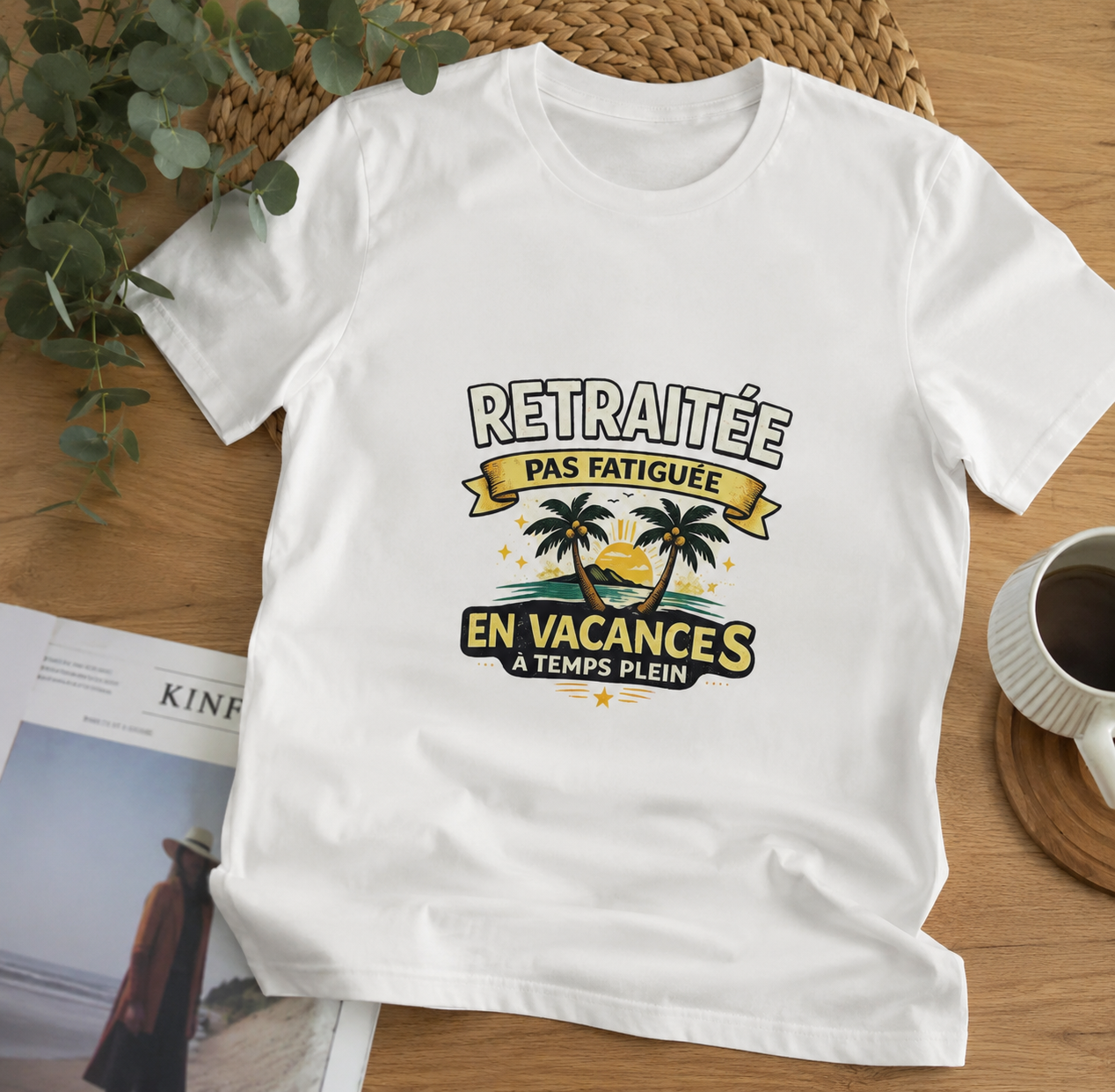 T-shirt Femme "Retraitée pas fatiguée"