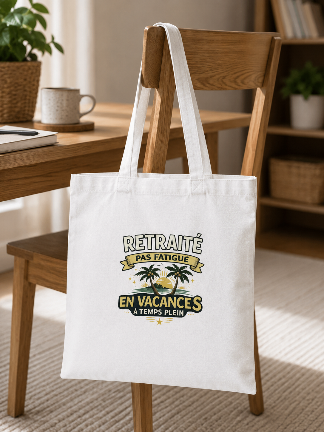Sac en toile "Retraité pas fatigué"